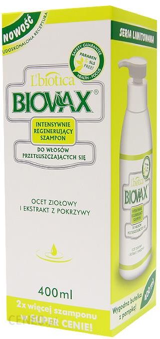 biovax szampon do włosów przetłuszczających się 400ml